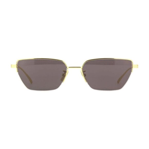 NEW BOTTEGA VENETA BV1107S 004 SUNGLASSES UNISEX GOLD SQUARE EYEWEAR - Picture 3 of 4